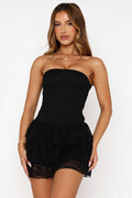 Strapless Lace Slim Fit Mini Dress