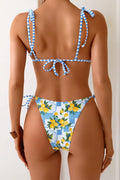Sun-Kissed Lemon Stripe Beach Bikini Set