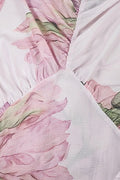 Mesh Floral Printed Splice Bodycon Maxi Dress
