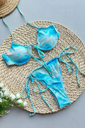 Flattering Padded Underwire Tie Bikini Set