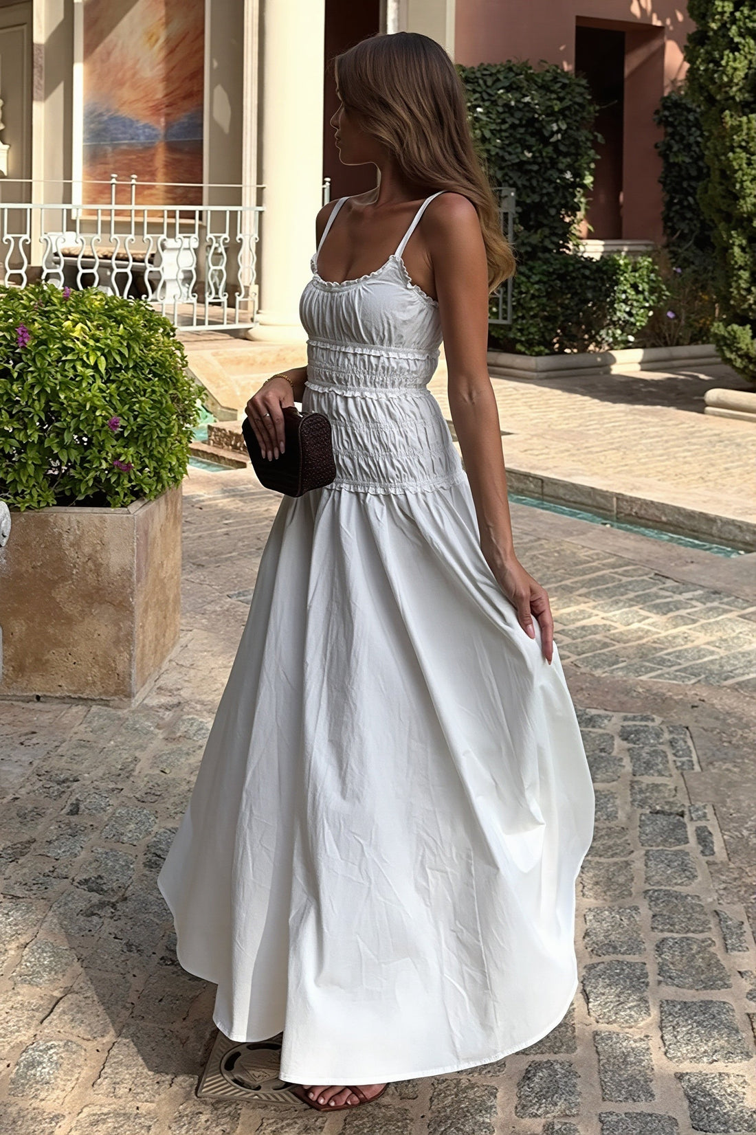 Xanthe Square-Neck Maxi Dress