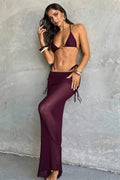 Serafine Mesh Three-Piece Swim Set