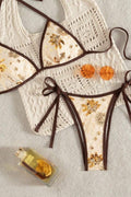 Ditsy Floral Sequin Sexy Bikini Set