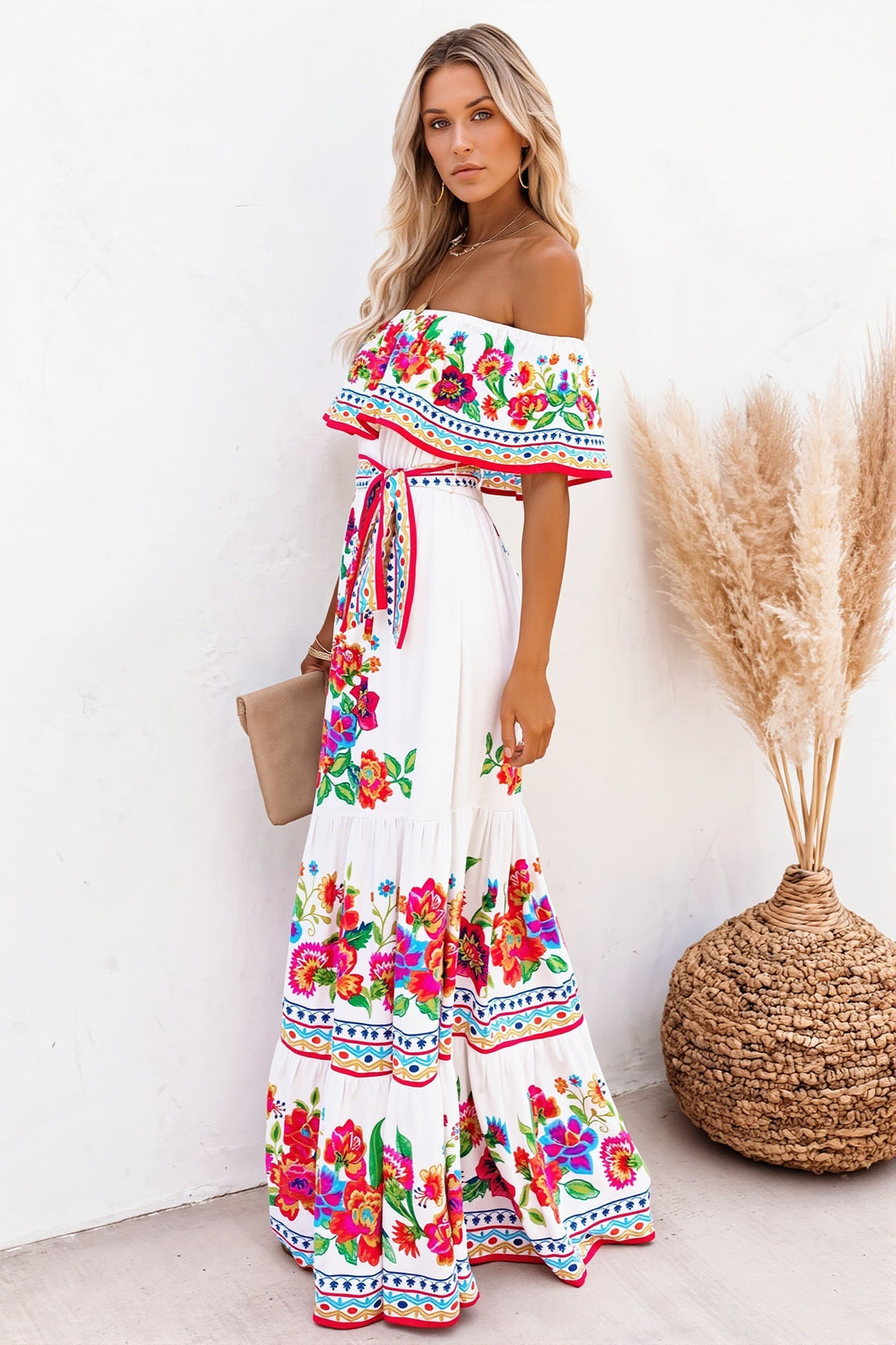 Marceline Off-Shoulder Boho Dress