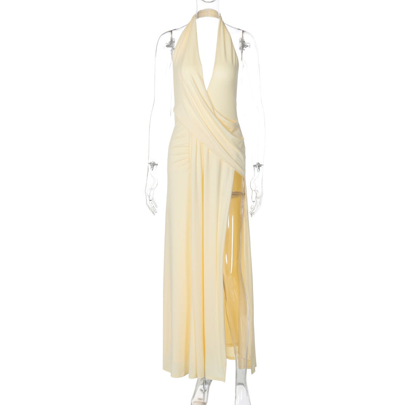 The Valentina Plunge Gown – Yellow