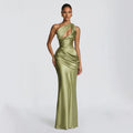 The Sol�ne Satin Maxi Dress