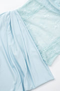 Solid Lace Splice Bodycon Maxi Dress