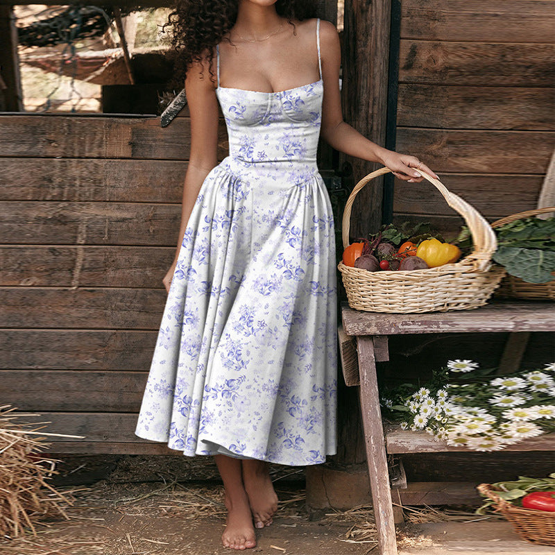 The �lodie Midi Dress – 24586-purple floral