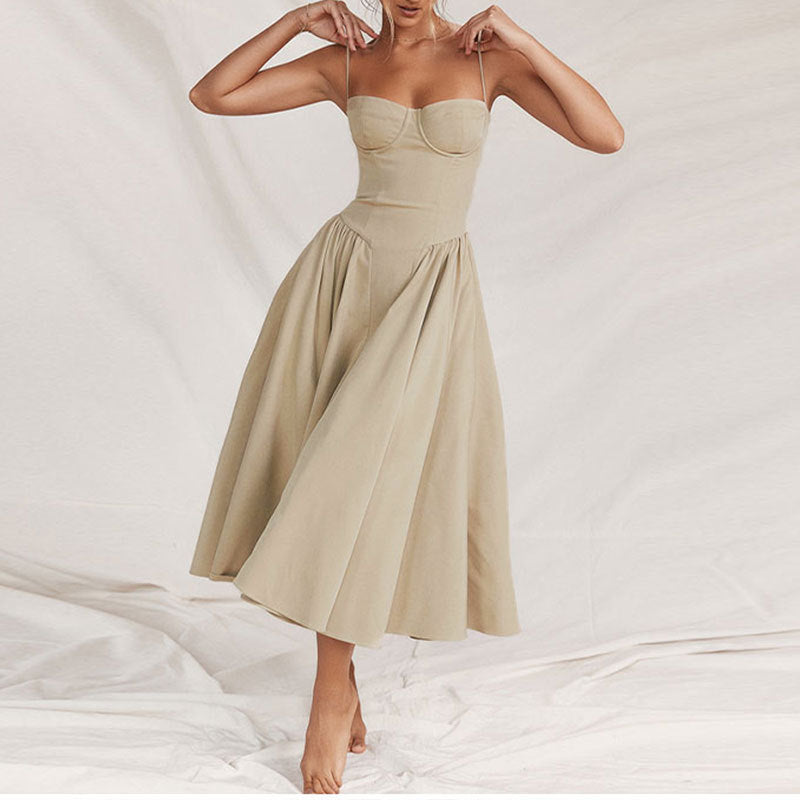 The �lodie Midi Dress – 24586-apricot