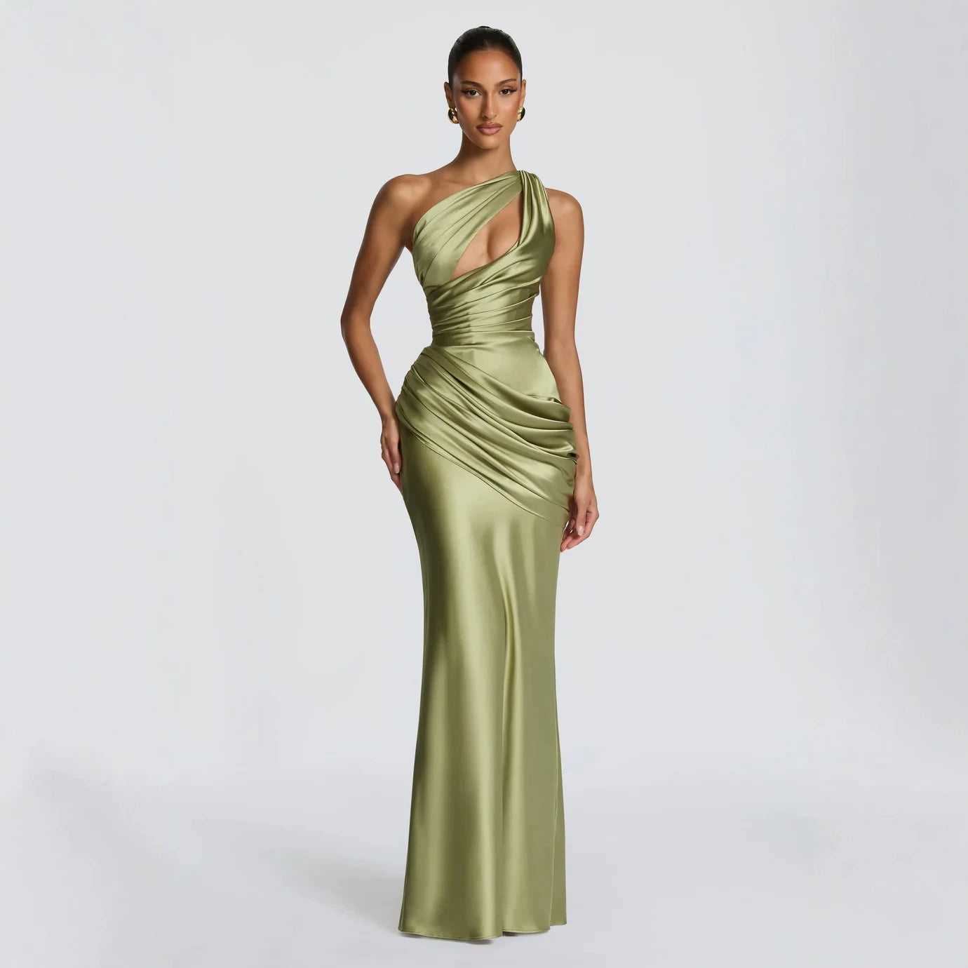 The Sol�ne Satin Maxi Dress