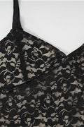 Lace V Neck Bodycon Cami Maxi Dress