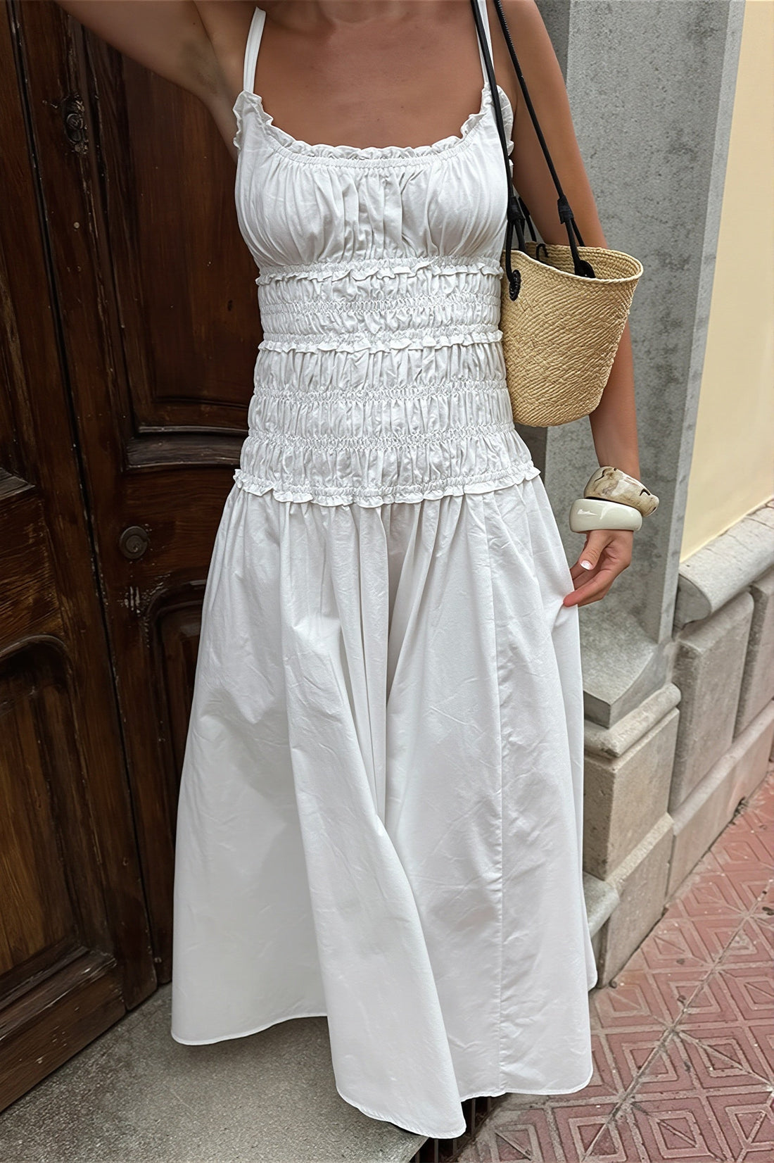 Xanthe Square-Neck Maxi Dress