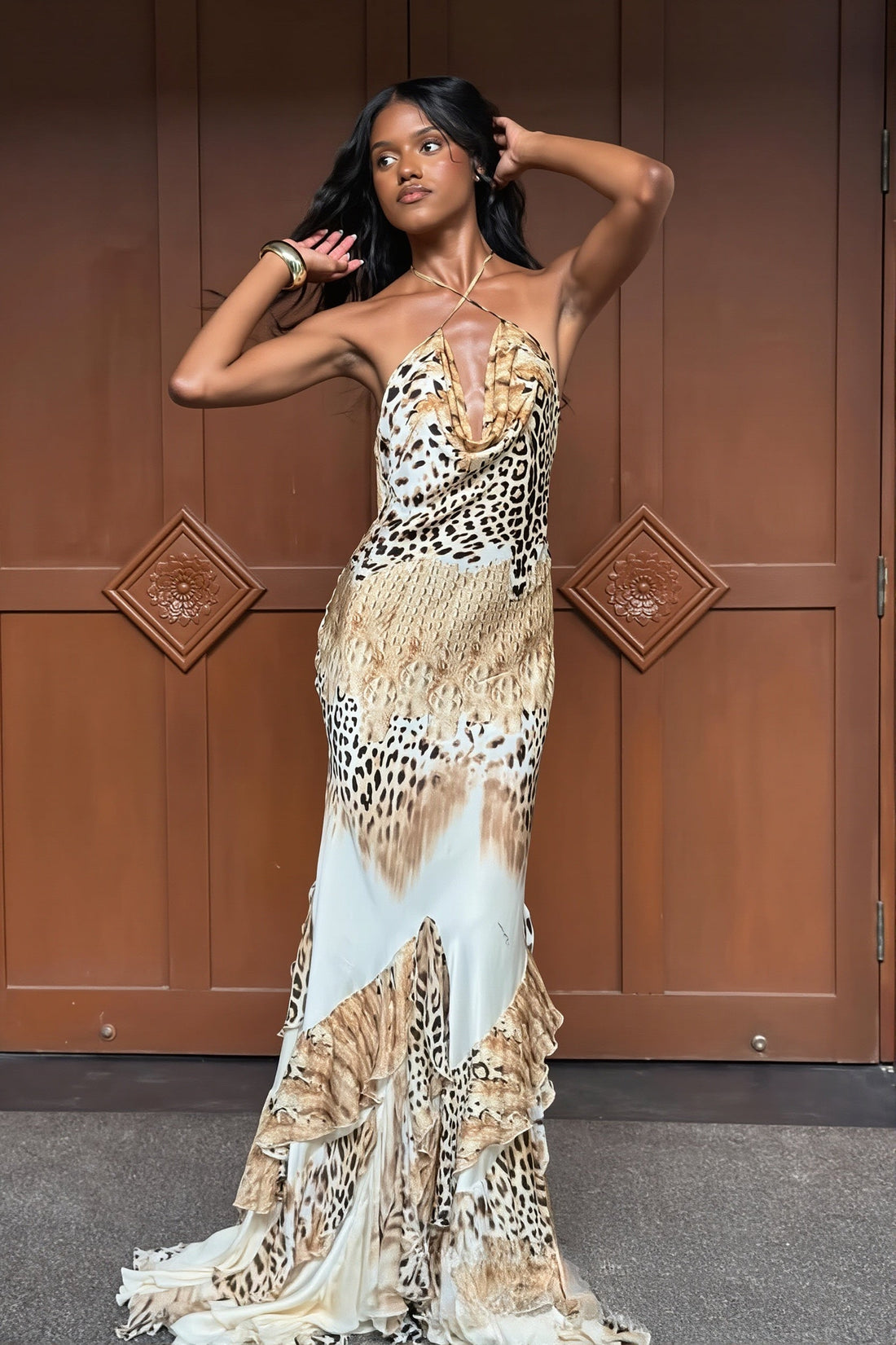 Gabrielle Leopard Maxi Dress