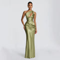 The Sol�ne Satin Maxi Dress