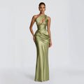 The Sol�ne Satin Maxi Dress