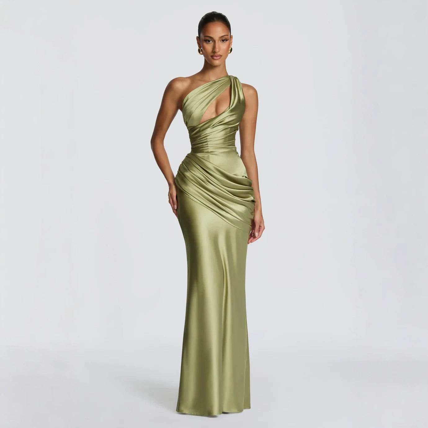 The Sol�ne Satin Maxi Dress