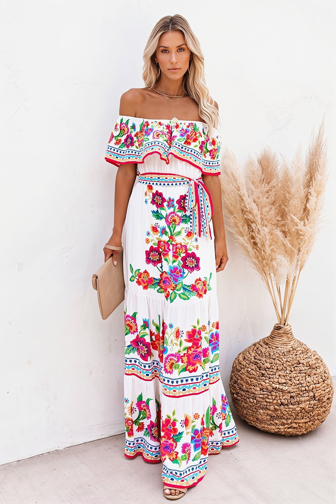 Marceline Off-Shoulder Boho Dress
