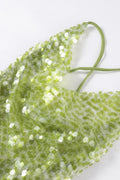 Sequin Backless Bodycon Cami Maxi Dress