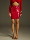 Ludivine Faux Leather Skirt